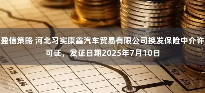盈信策略 河北习实康鑫汽车贸易有限公司换发保险中介许可证，发证日期2025年7月10日